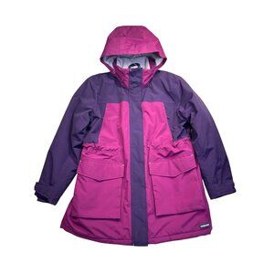 Lands’ End Heavy Winter Squall Coat Pink Purple Waterproof Windproof Women’s L